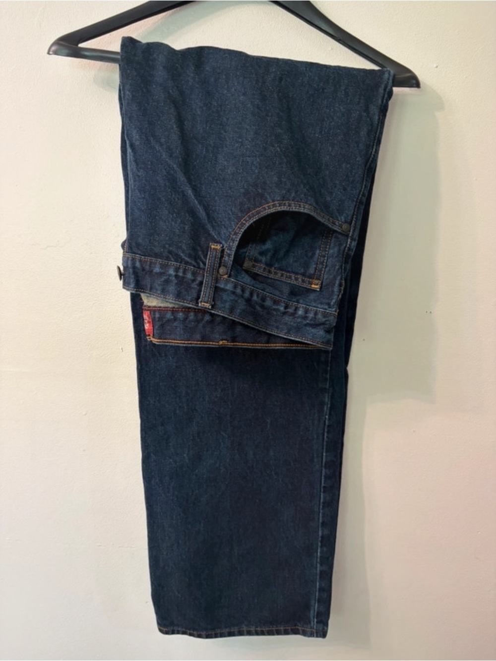 Arizona Jean Co Men’s Loose Straight Dark Wash Denim Jeans 38 x 30